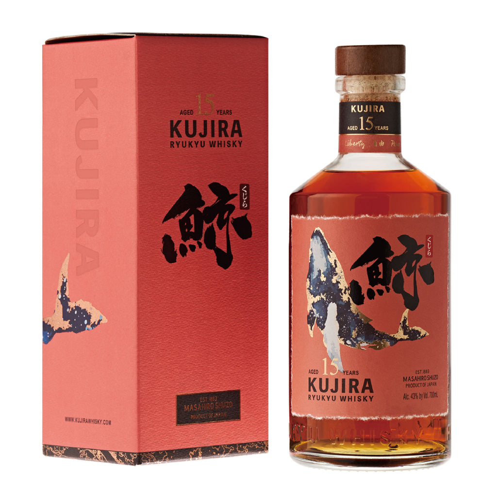 3 BOTTLES OF KUJIRA 15YO OKINAWA WHISKY WITH MAHJONG SET
