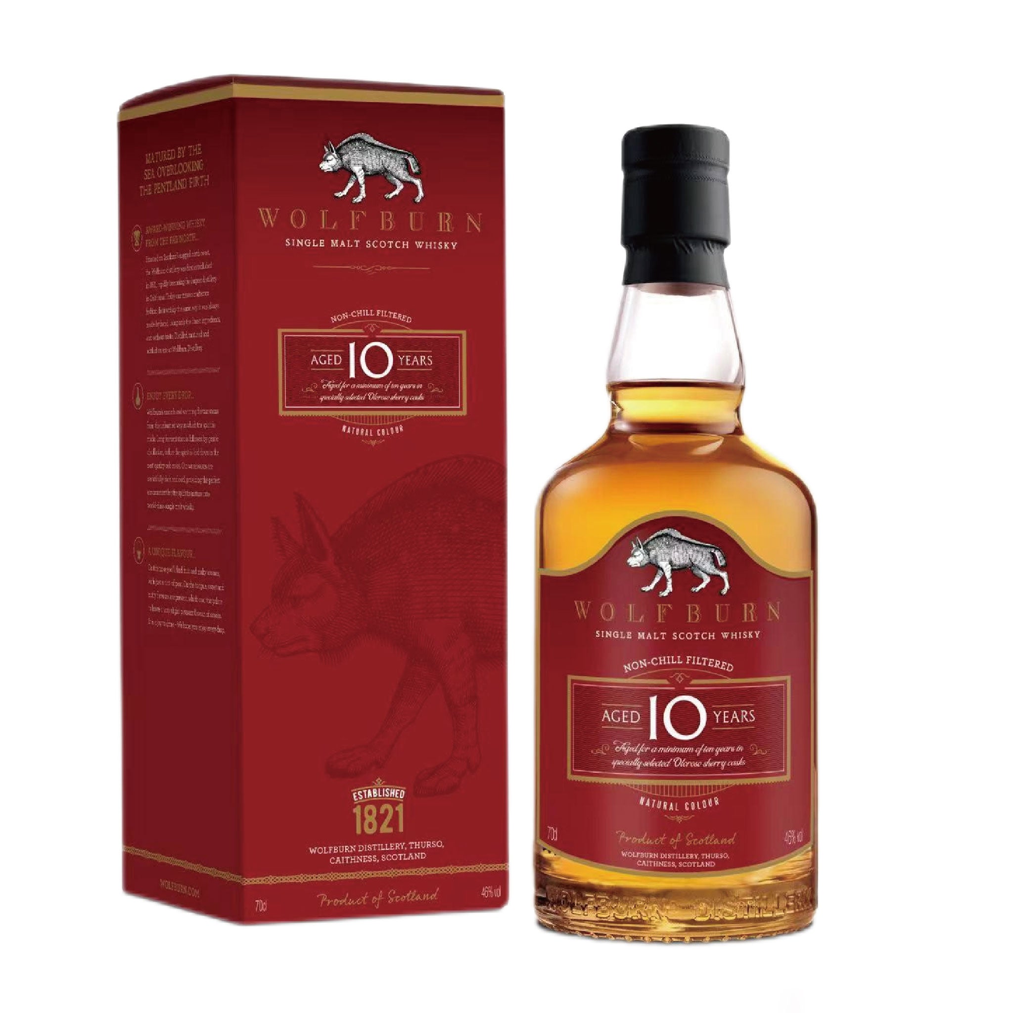 WOLFBURN SINGLE MALT SCOTCH WHISKY 10YO