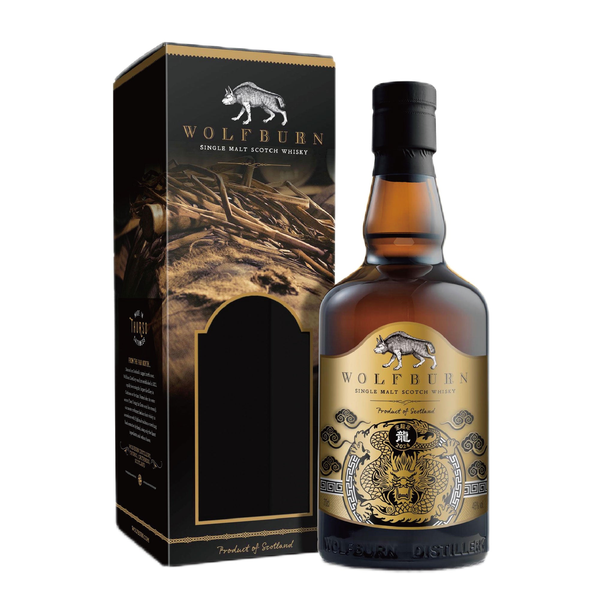 WOLFBURN SINGLE MALT SCOTCH WHISKY - DRAGON
