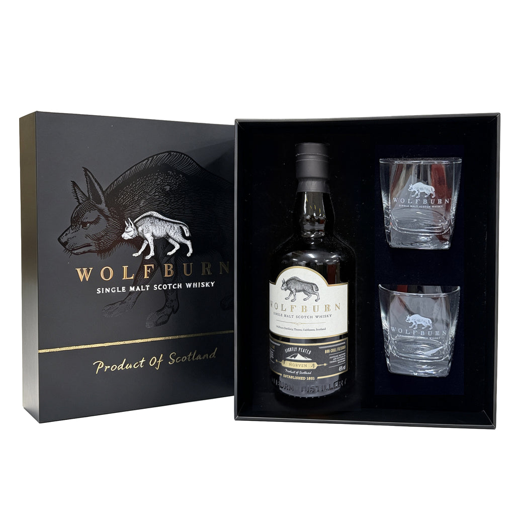 WOLFBURN SINGLE MALT WHISKY MORVEN GIFT BOX