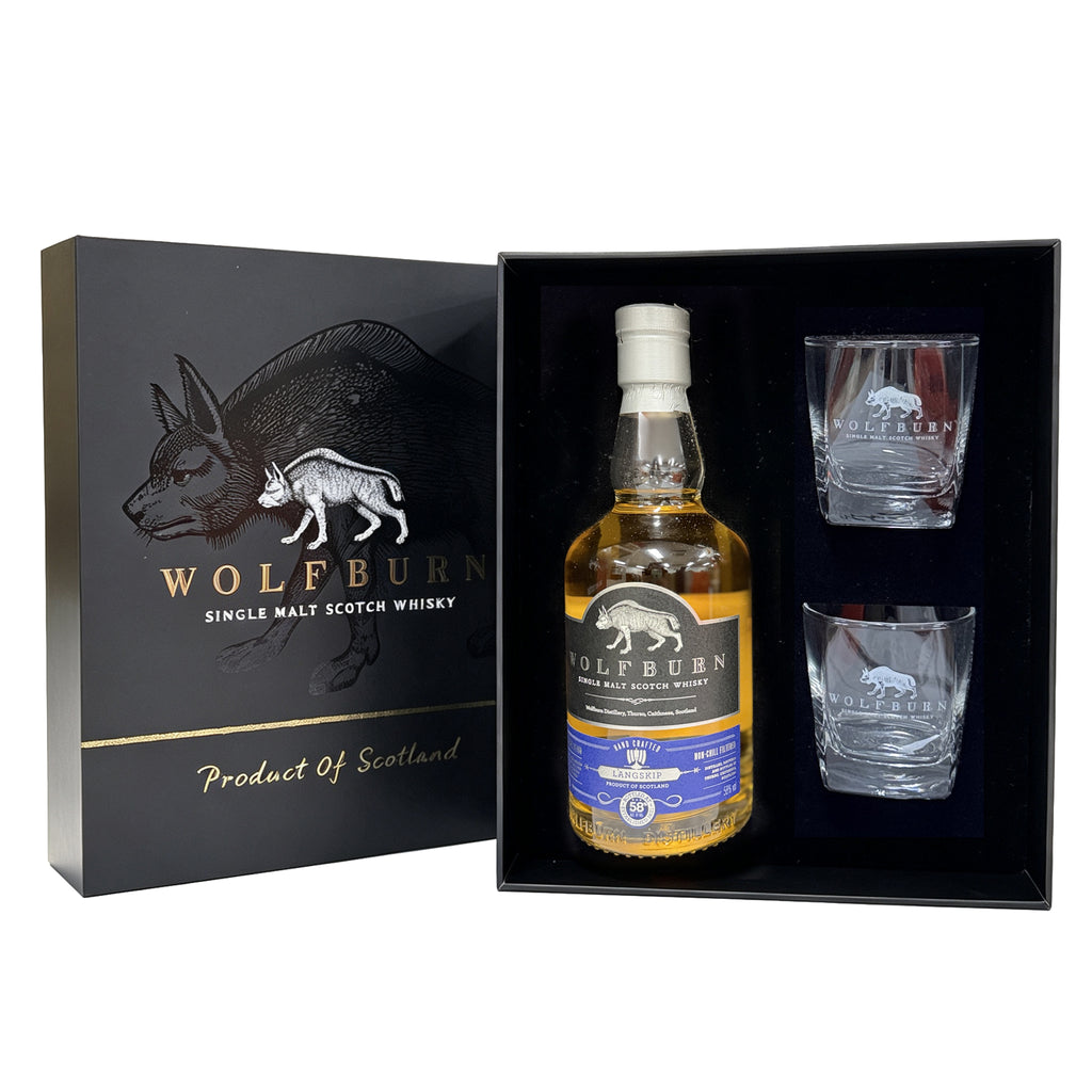 WOLFBURN SINGLE MALT WHISKY LANGSKIP GIFT BOX